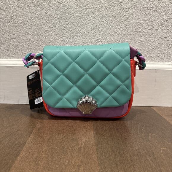 Loungefly Disney Ariel Color Block Handbag – NEW, The Little Mermaid Purse - Picture 1 of 6